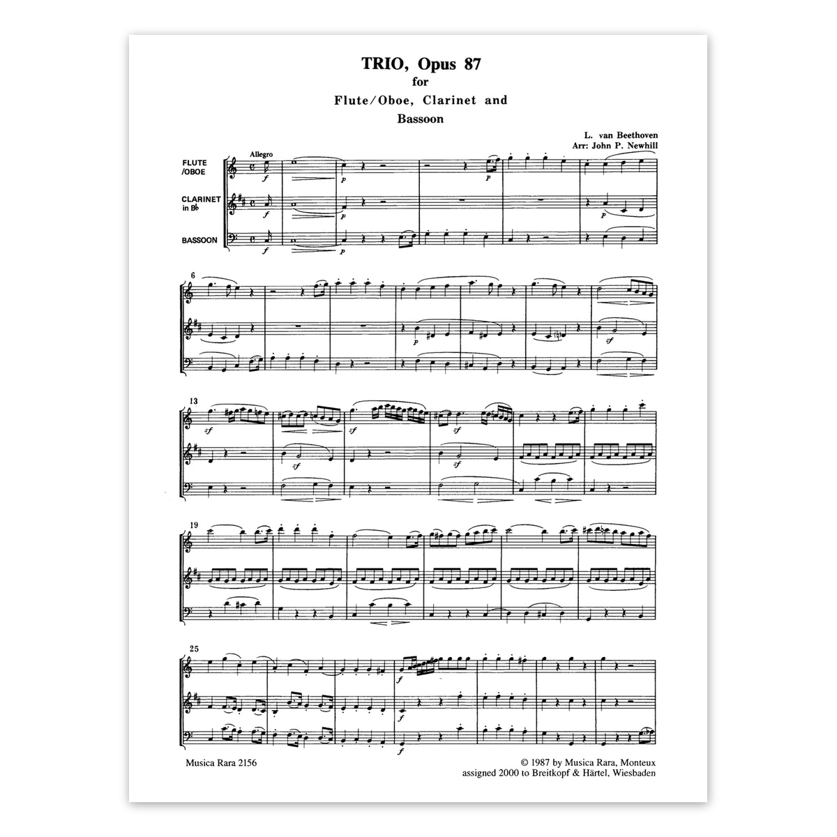 Beethoven, Trio c-moll op.87