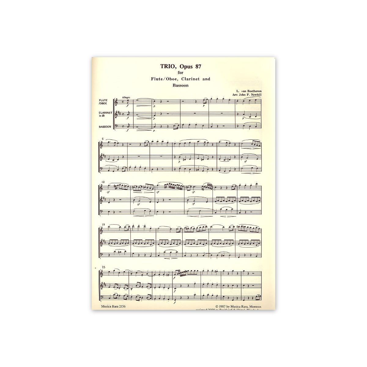 Beethoven, Trio c-moll op.87