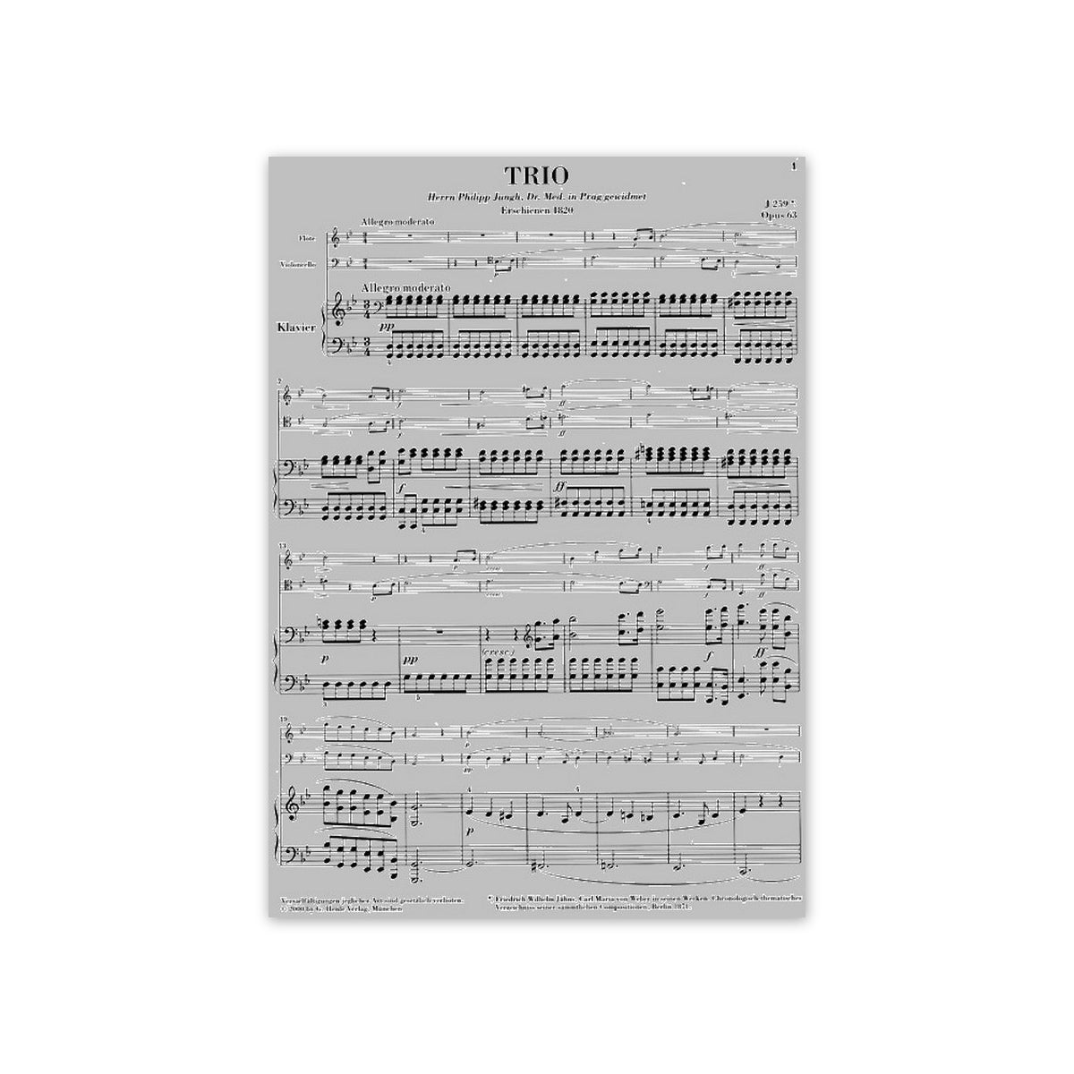 Weber, Trio op.63 - Klav.Fl.Vc.