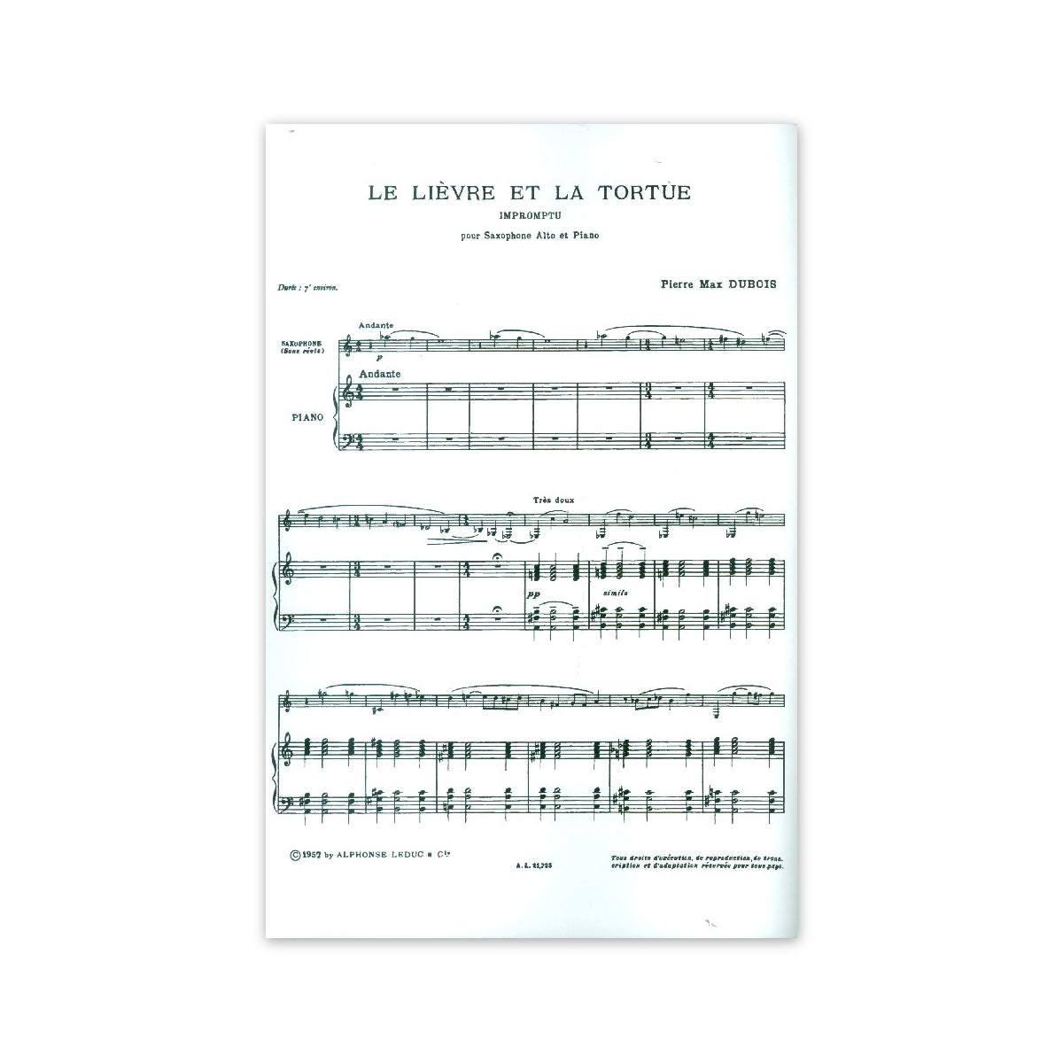 Dubois, Le lièvre et la tortue