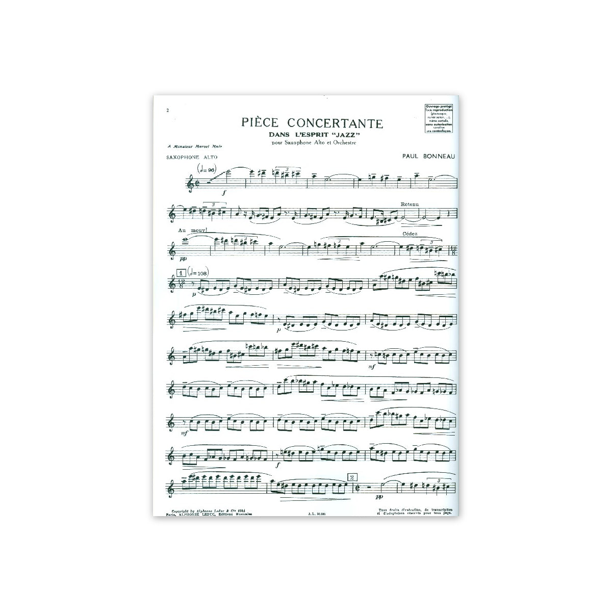 Bonneau, Piece concertante