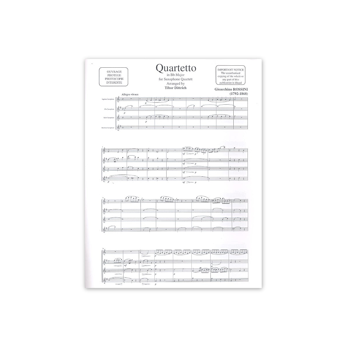 Rossini, Quartett B-Dur