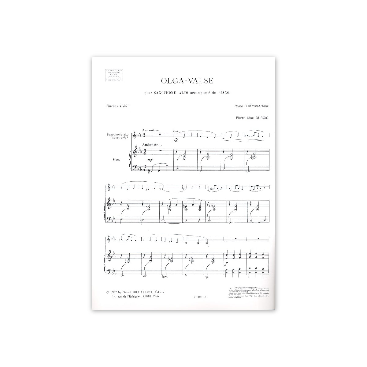 Dubois, Olga-Valse
