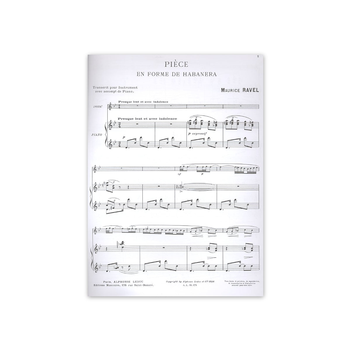 Ravel, Pièce en forme de Habanera-12738