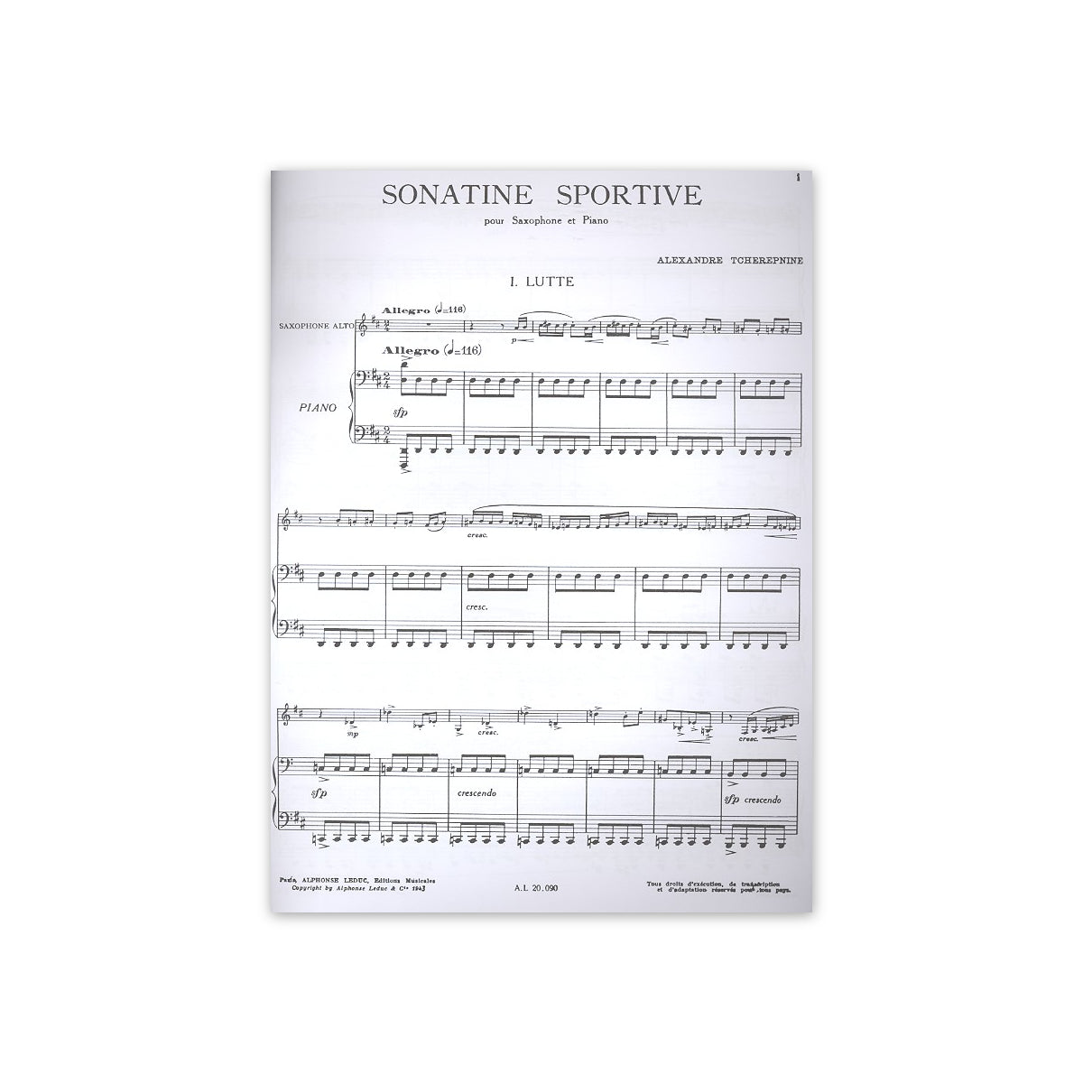 Tcherepnine, Sonatine sportive