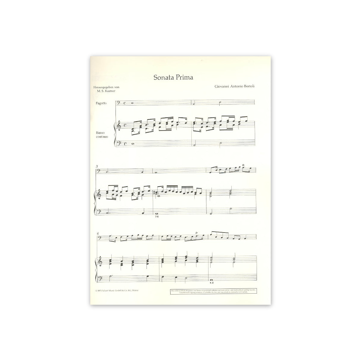 Bertoli, Sonata prima