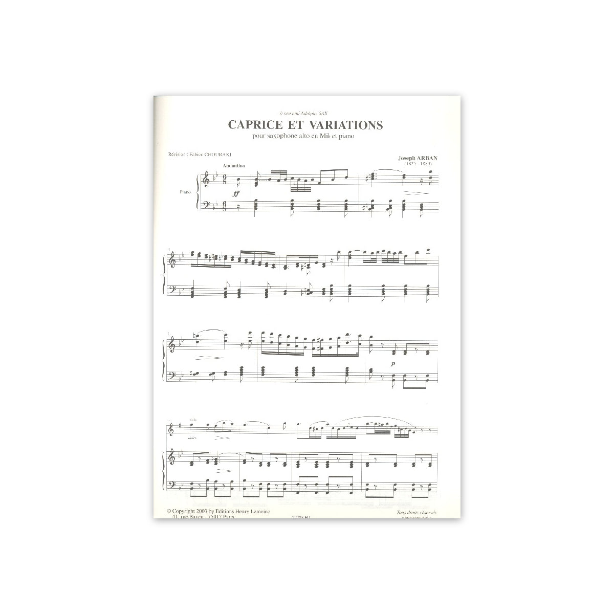 Arban, Caprice et variations