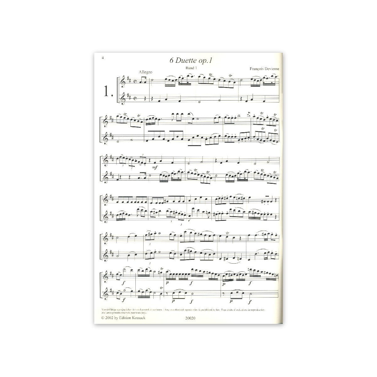 Devienne, 6 Duette op.1, Bd.1
