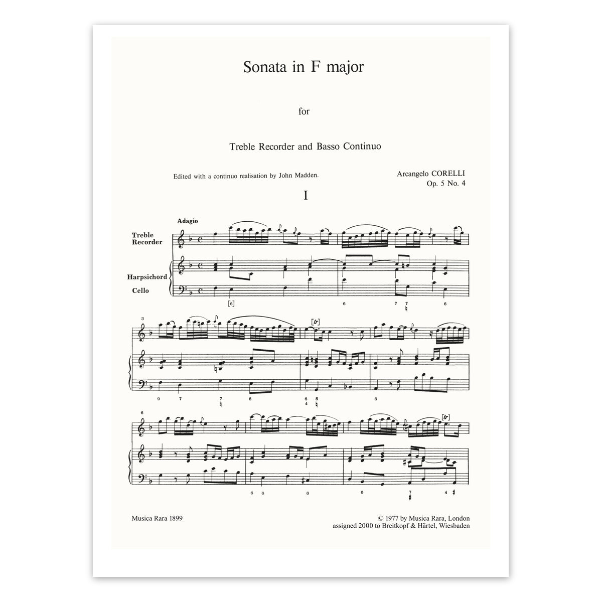 Corelli, Sonata F major opus 5, No.4