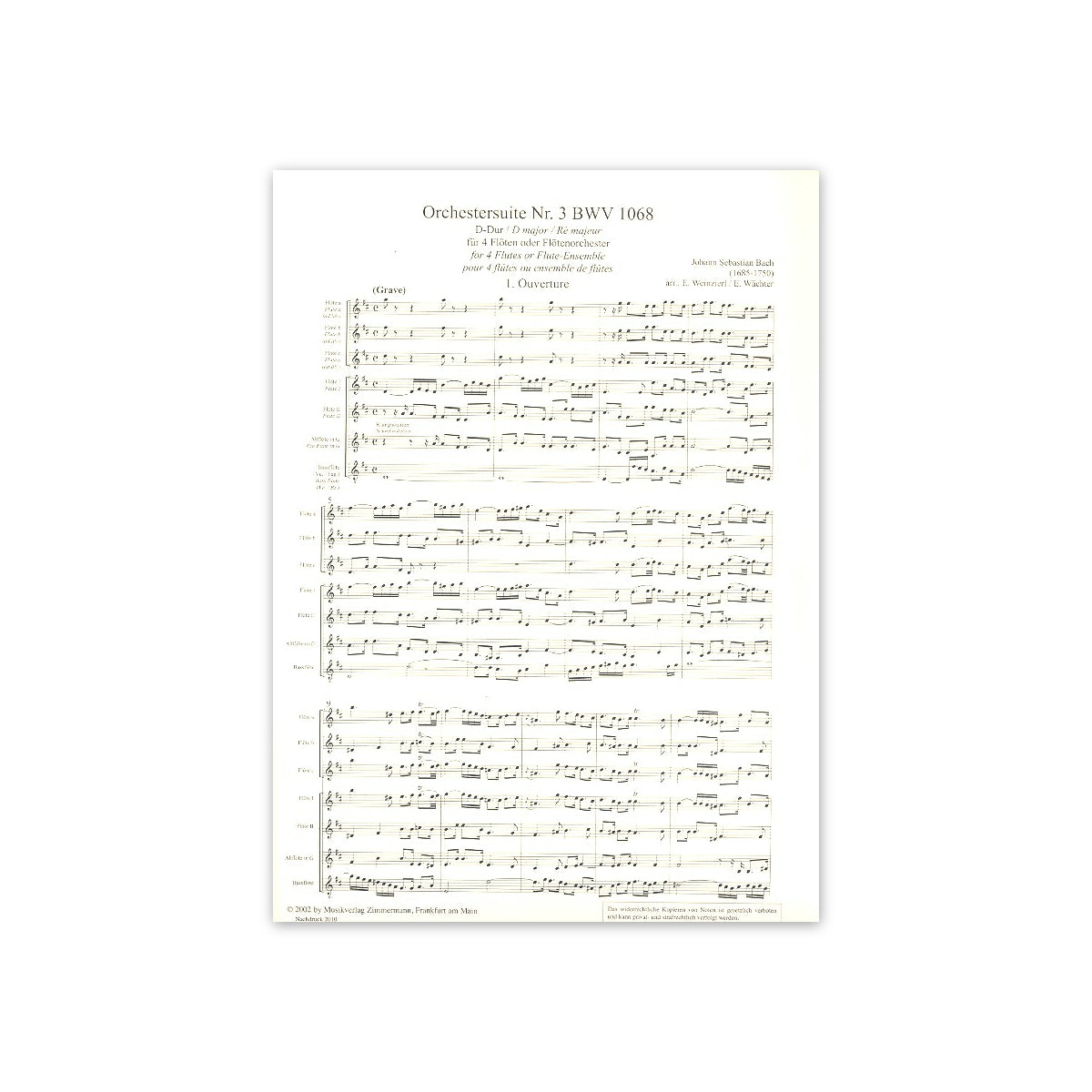 Bach, Orchestersuite Nr.3 D-Dur