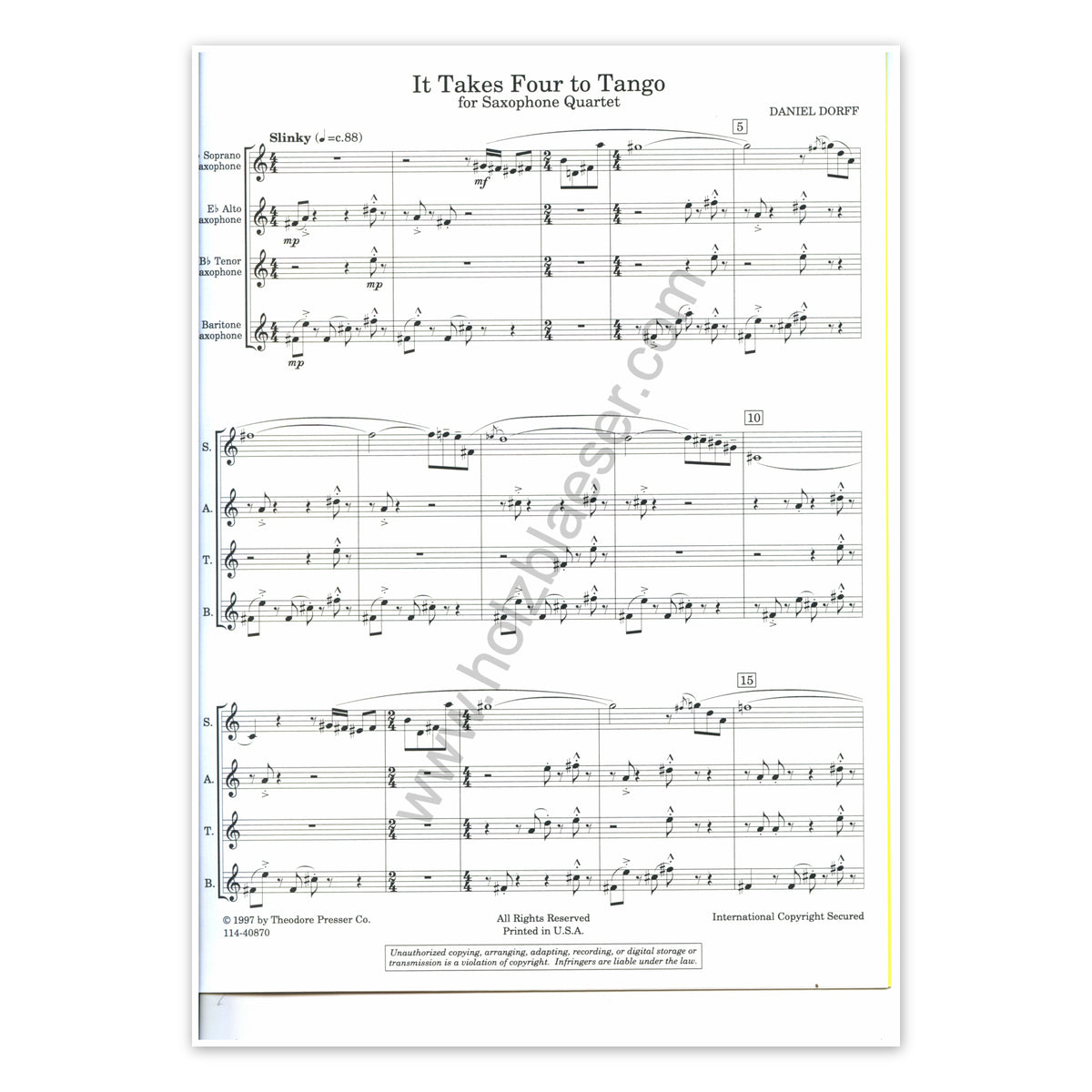 Dorff, It takes four to tango