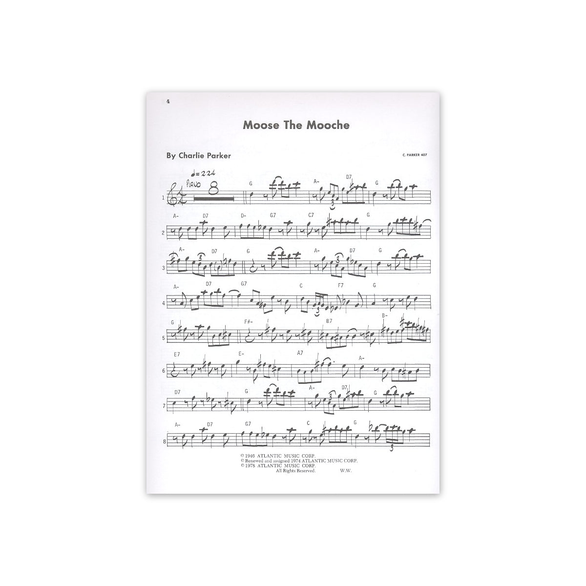 Charlie Parker Omnibook Es-Instrument