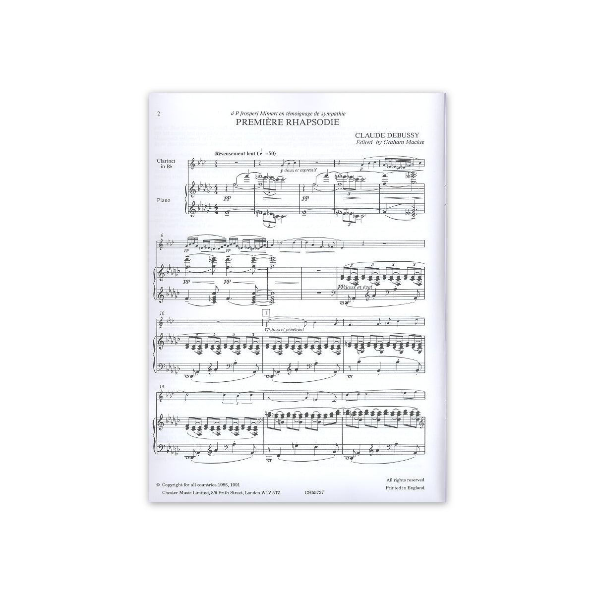 Debussy, Première Rhapsodie