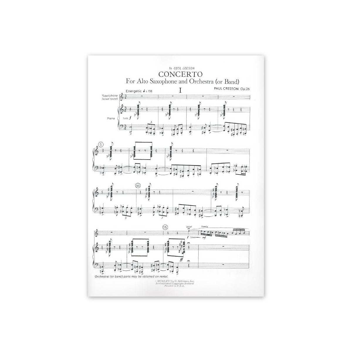 Creston, Concerto