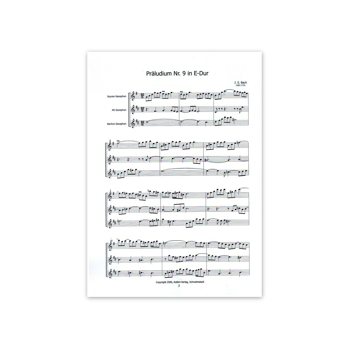Bach, Präludium und Fuge in E-Dur