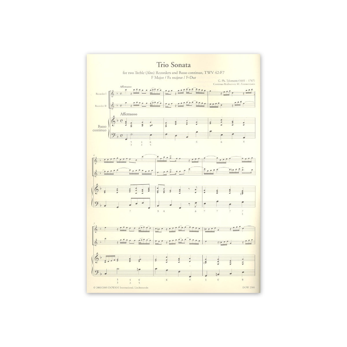 Telemann, Triosonate F-Dur