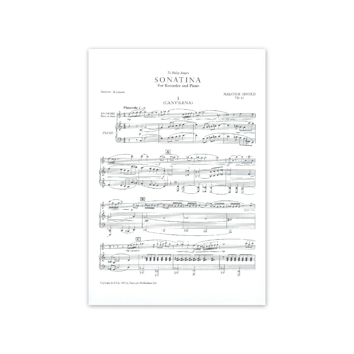 Arnold, Sonatine op. 41