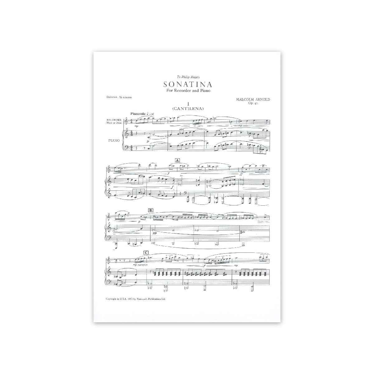 Arnold, Sonatine op. 41