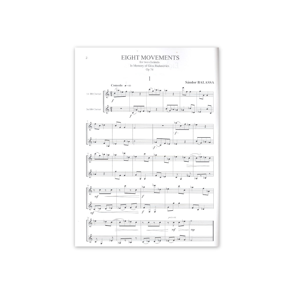 Balassa, 8 Movements