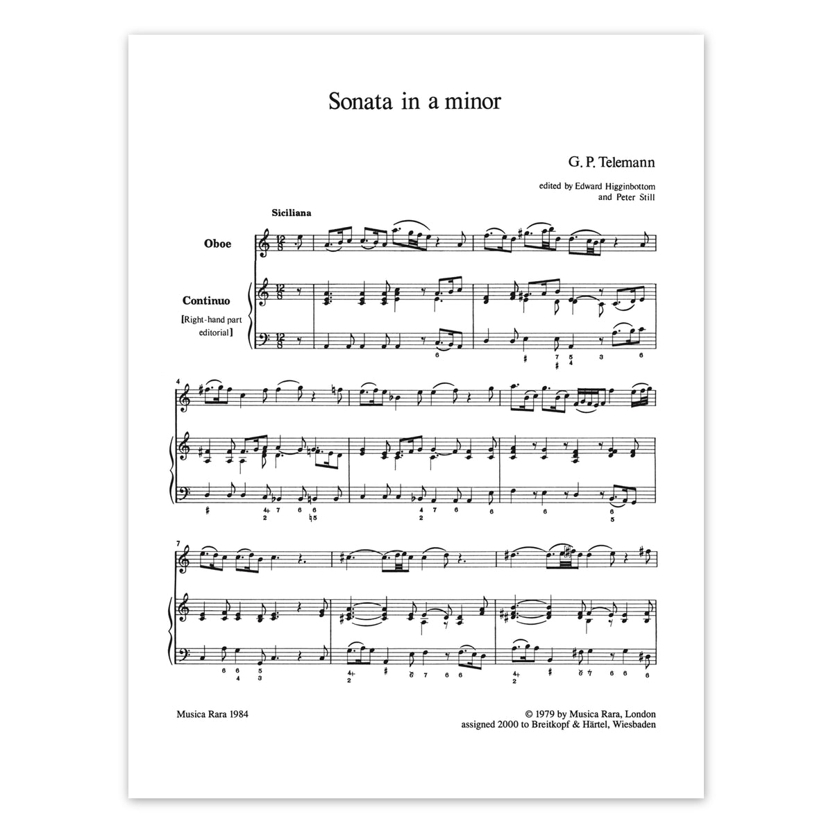 Telemann, Sonate a-moll TWV41:A3