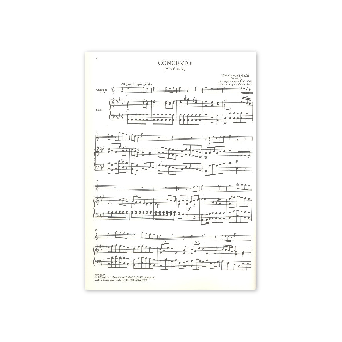 Schacht, Konzert