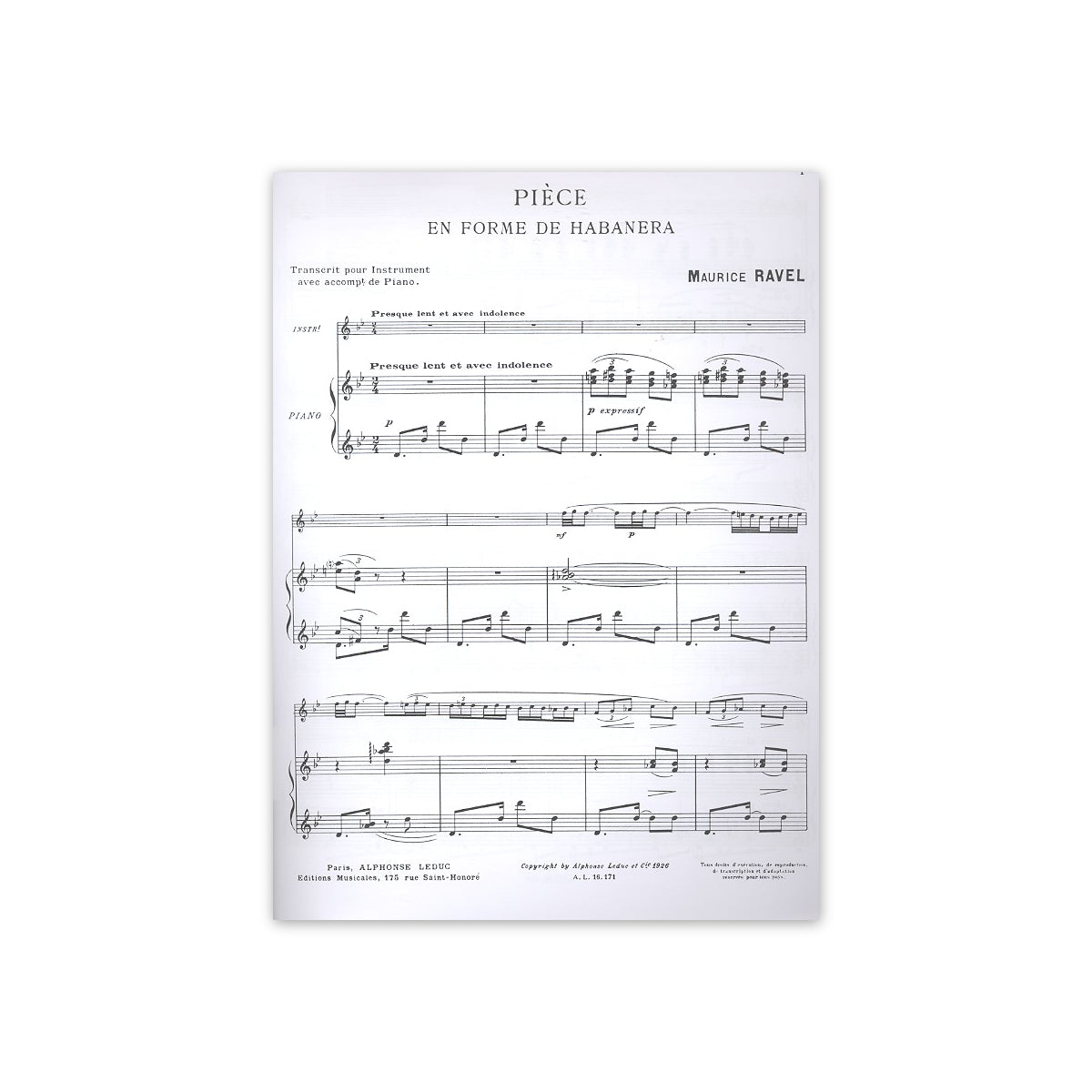 Ravel, Pièce en forme de Habanera-14833