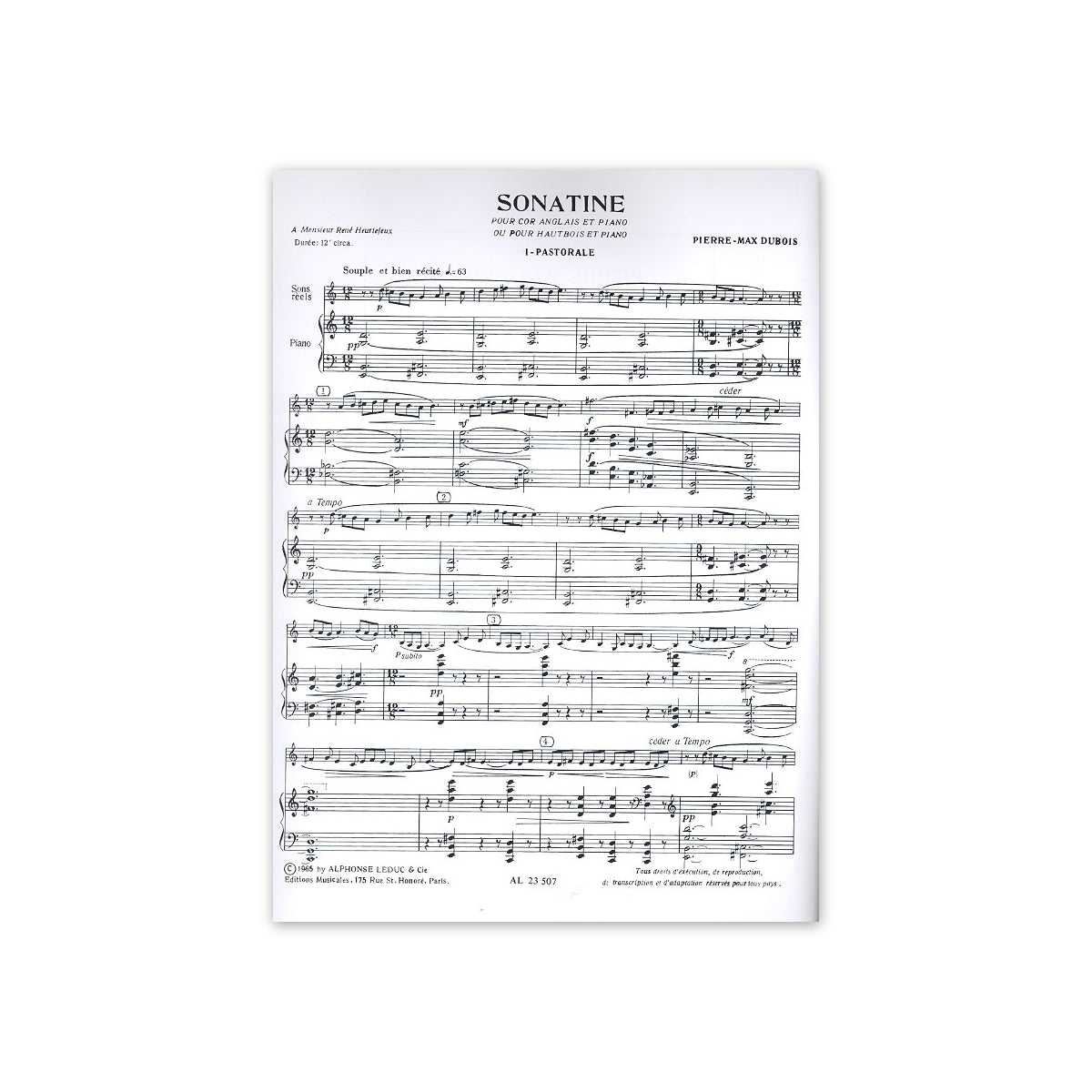 Dubois, Sonatine