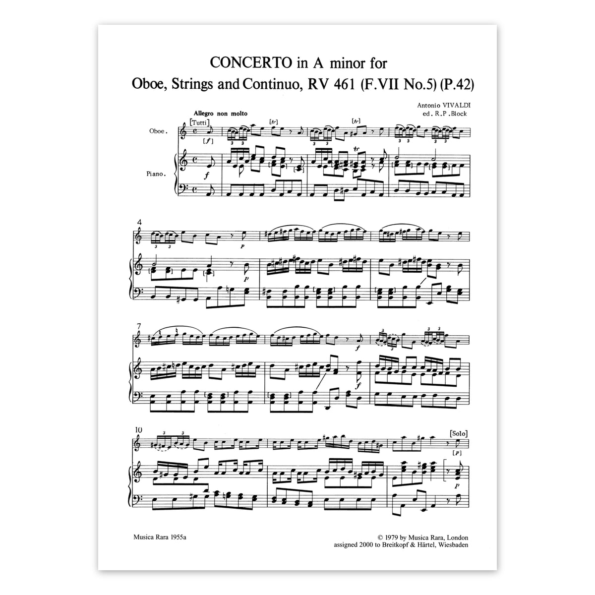 Vivaldi, Konzert a-moll RV461