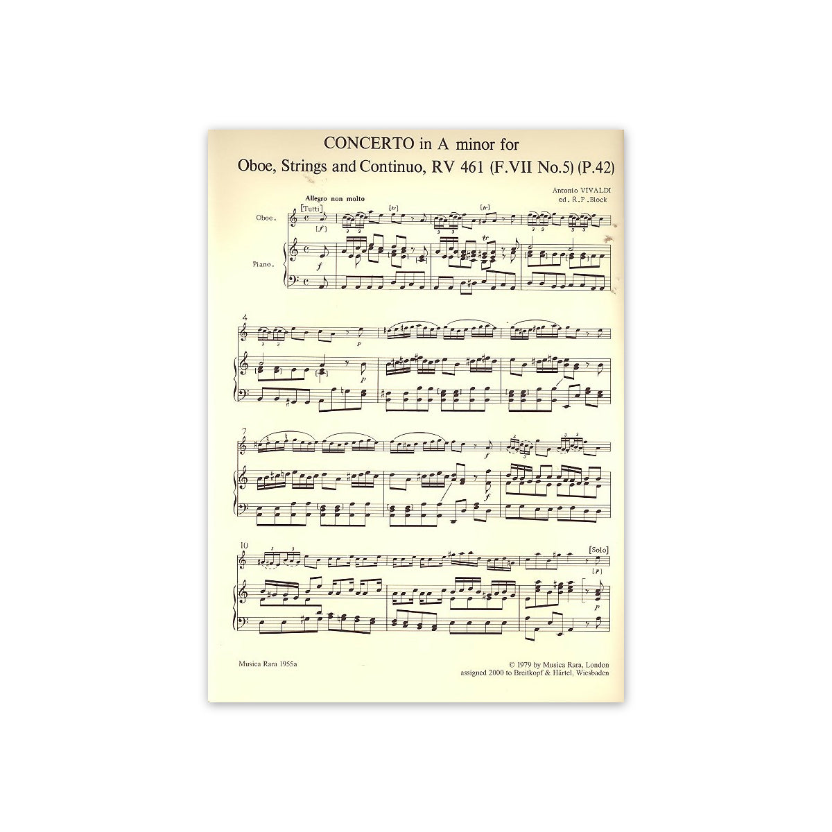 Vivaldi, Konzert a-moll RV461