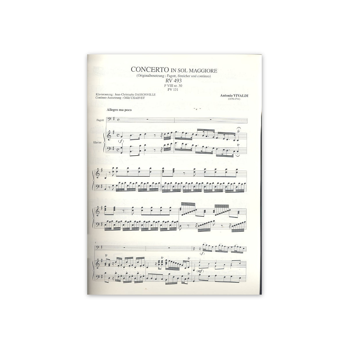 Vivaldi, Konzert G-Dur RV 493