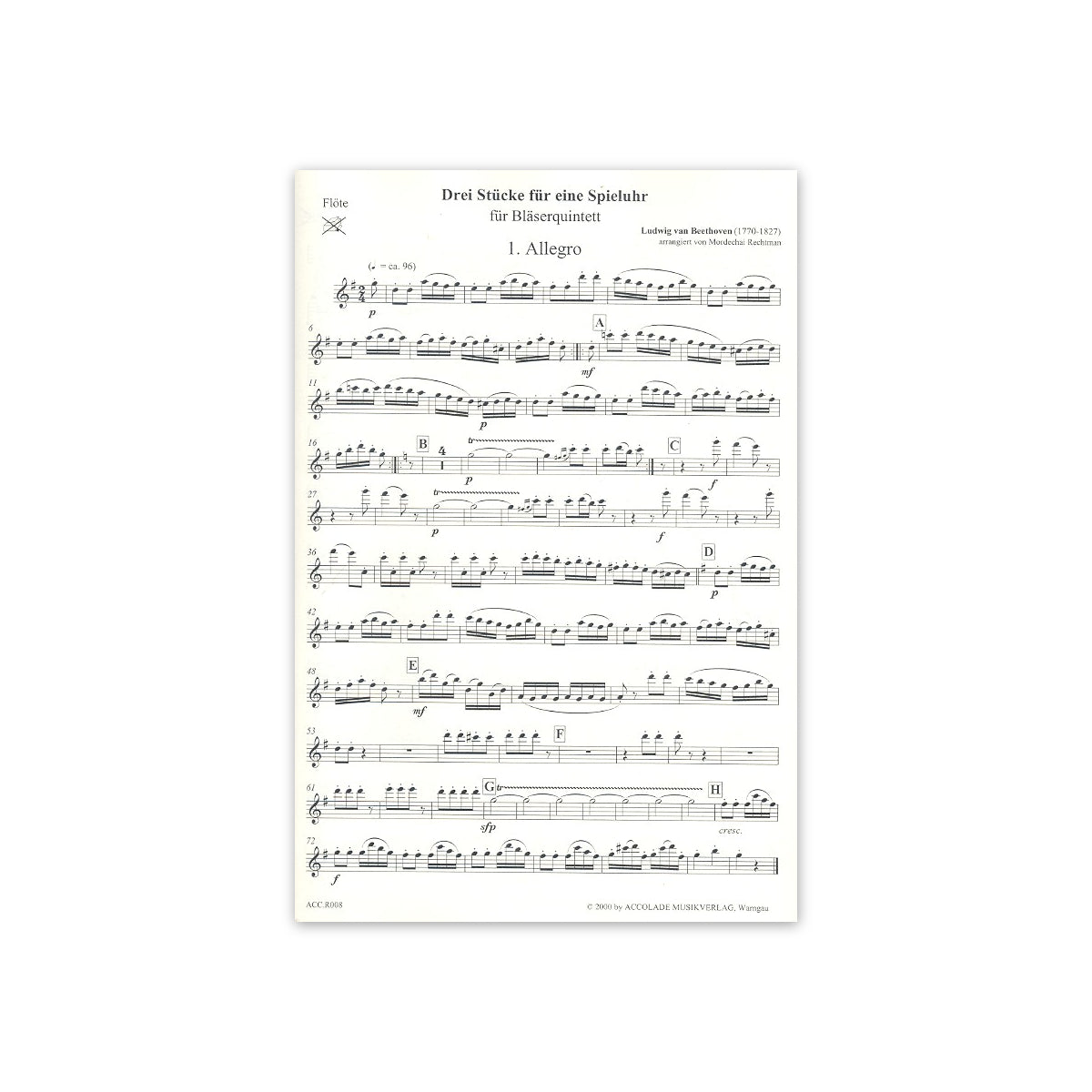 Beethoven, 3 Stücke für eine Spieluhr