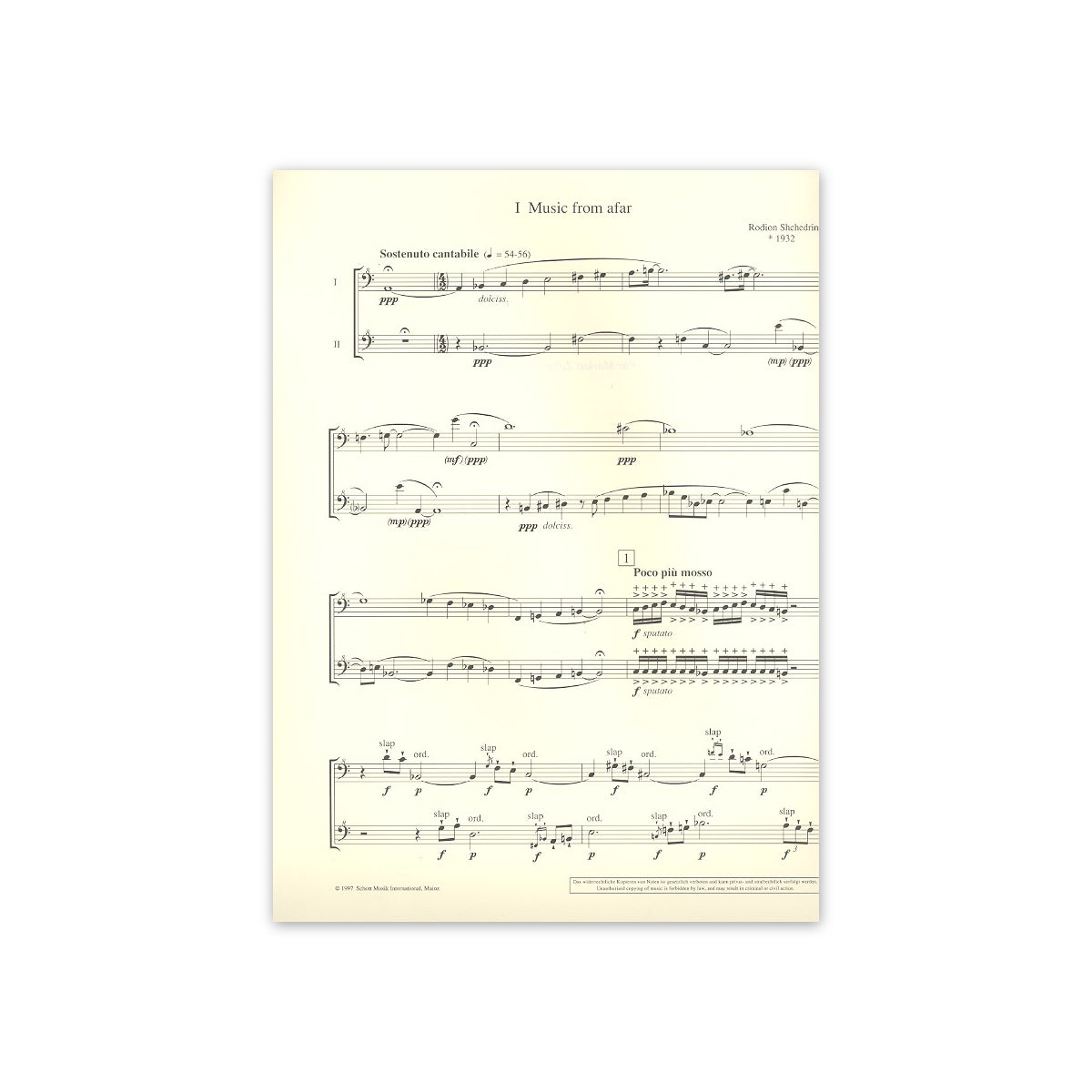 Shchedrin, Music from afar