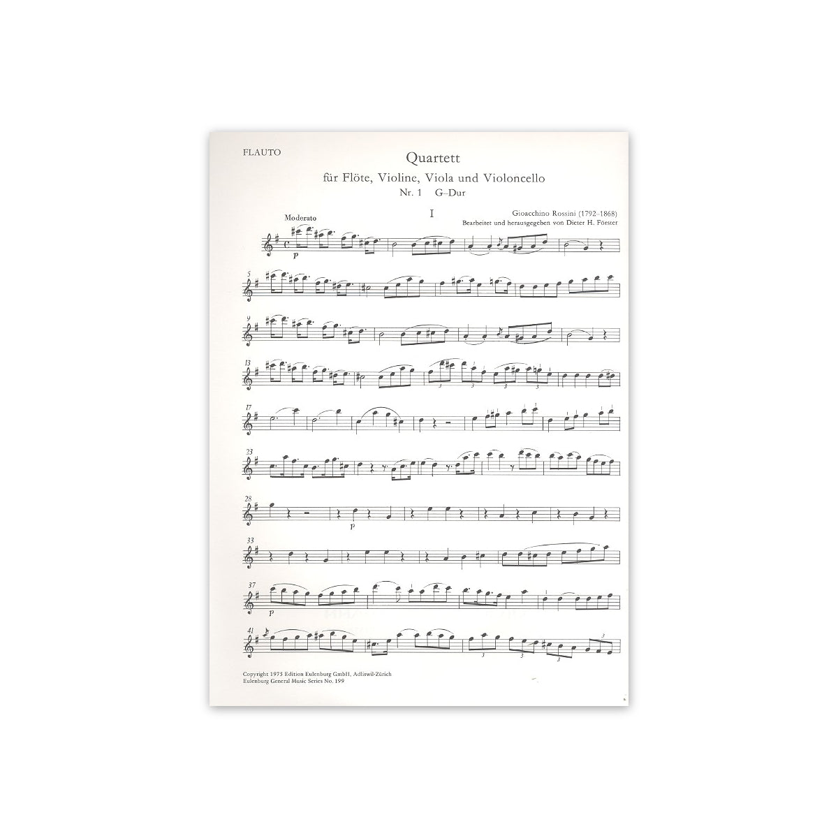 Rossini, Flötenquartett Nr.1 G-Dur