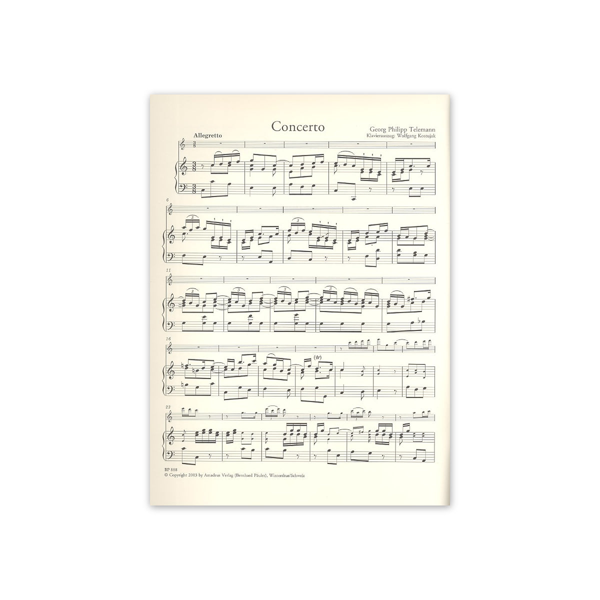 Telemann, Konzert C-Dur TWV51: C1