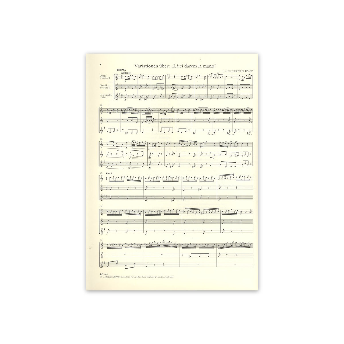 Beethoven, Reich mir die Hand...-2 Ob.& E-Hrn