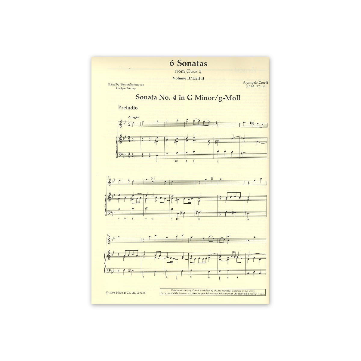 Corelli, 6 Sonaten aus op.5 Band 2 (Nr.4-6)