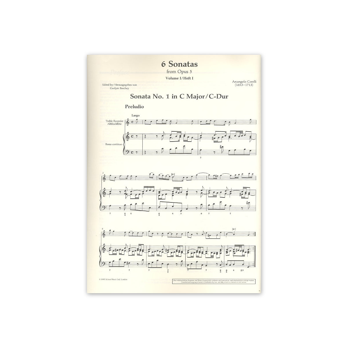 Corelli, 6 Sonaten aus op.5 Band 1 (Nr.1-3)