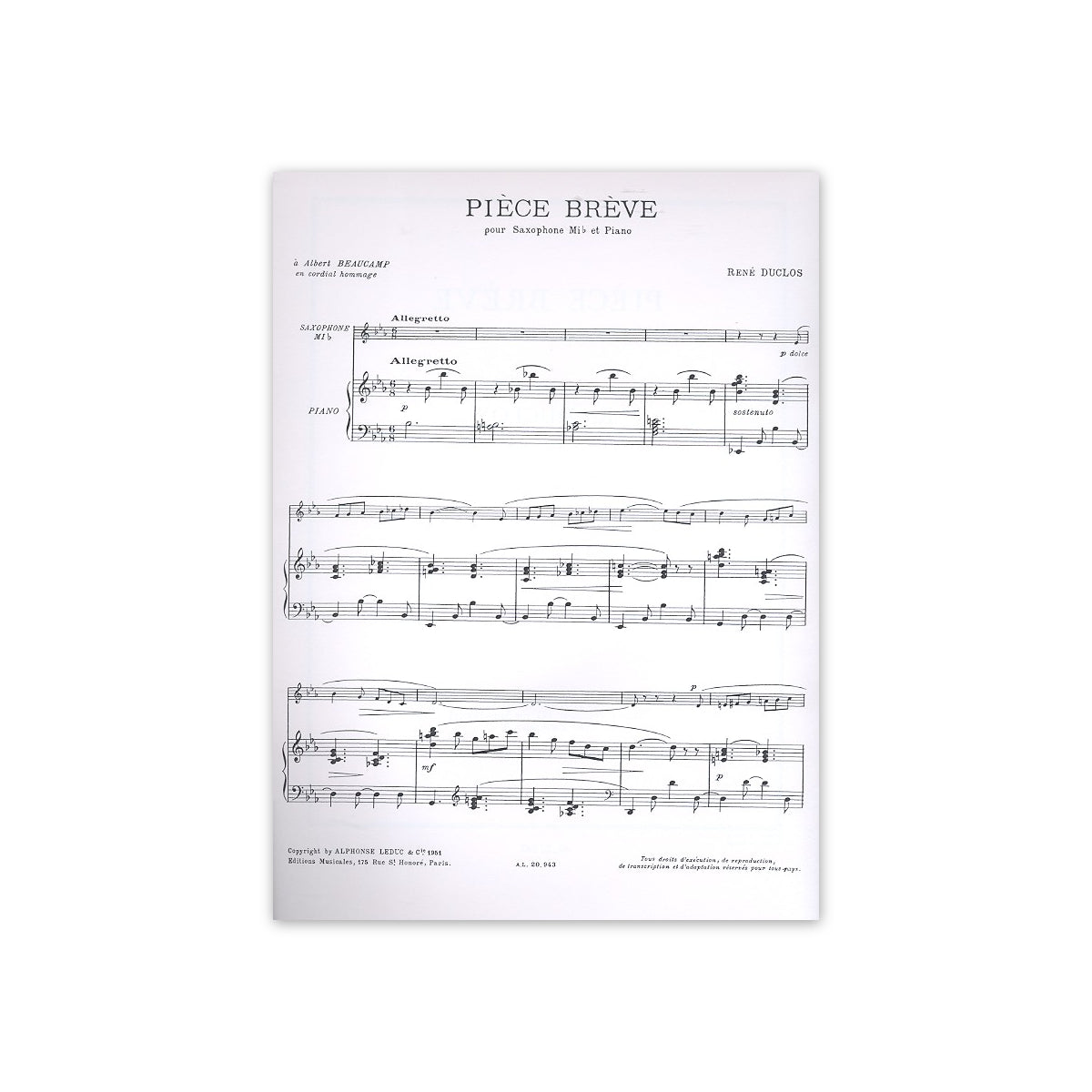 Duclos, Pièce brève