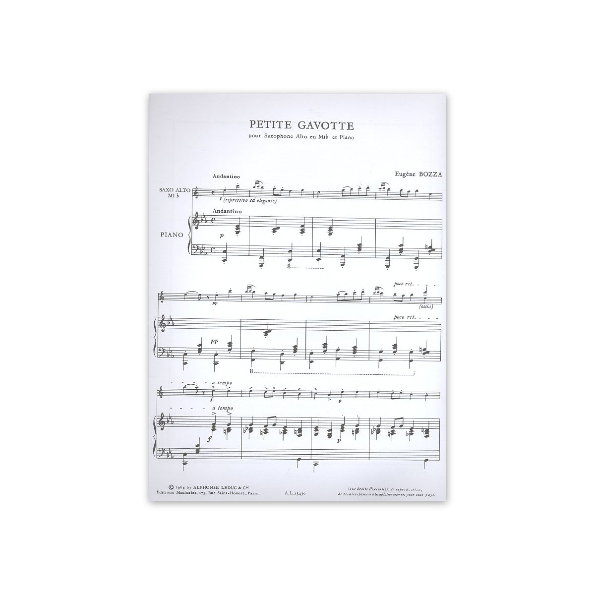Bozza, Petite gavotte