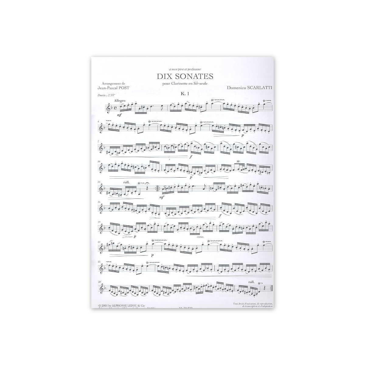 Scarlatti, Dix sonates