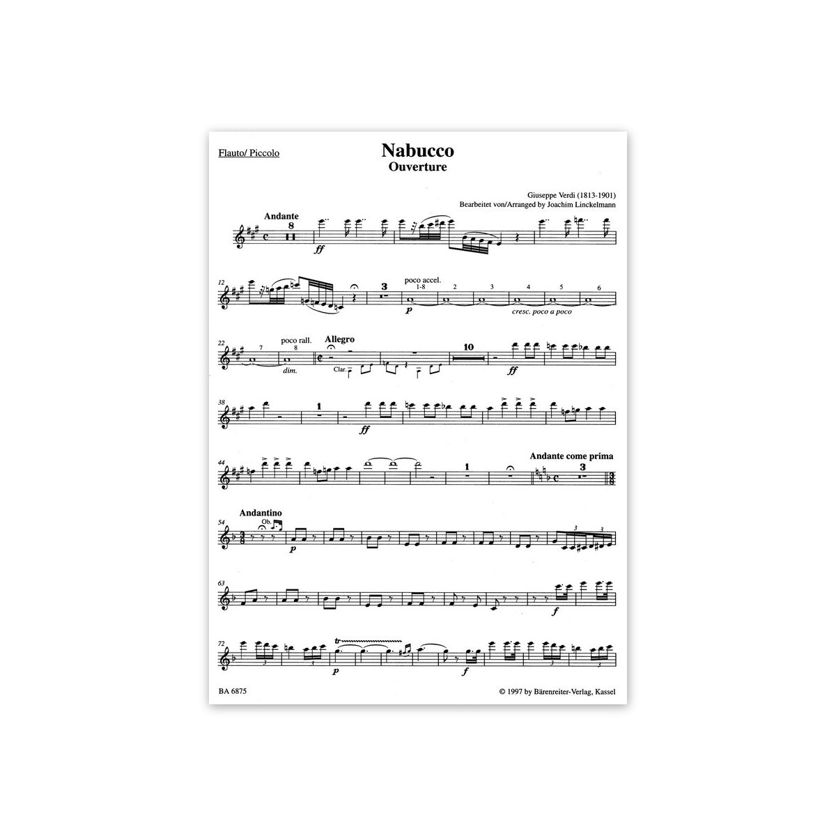 Verdi, Ouvertüre zu Nabucco