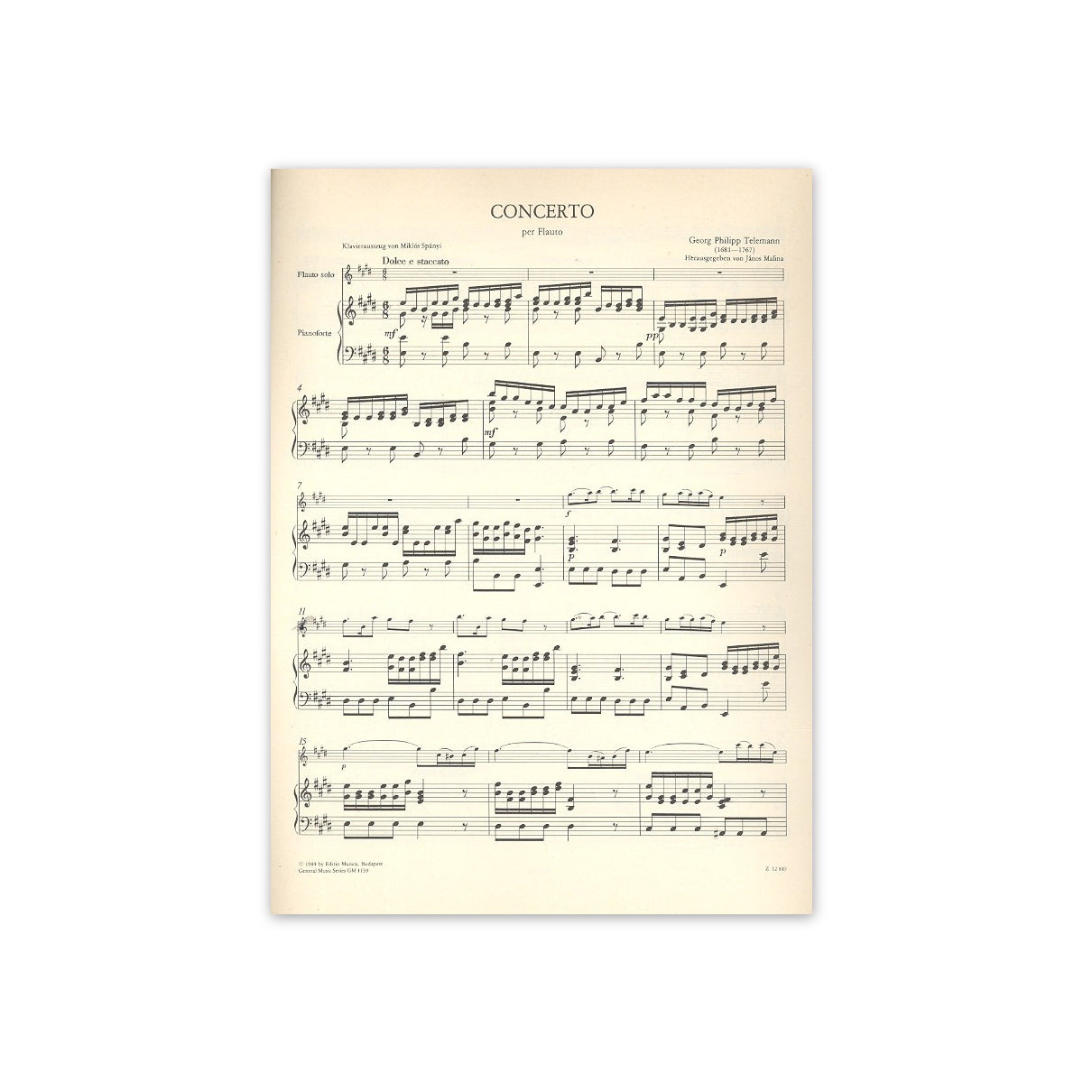 Telemann, Konzert E-Dur