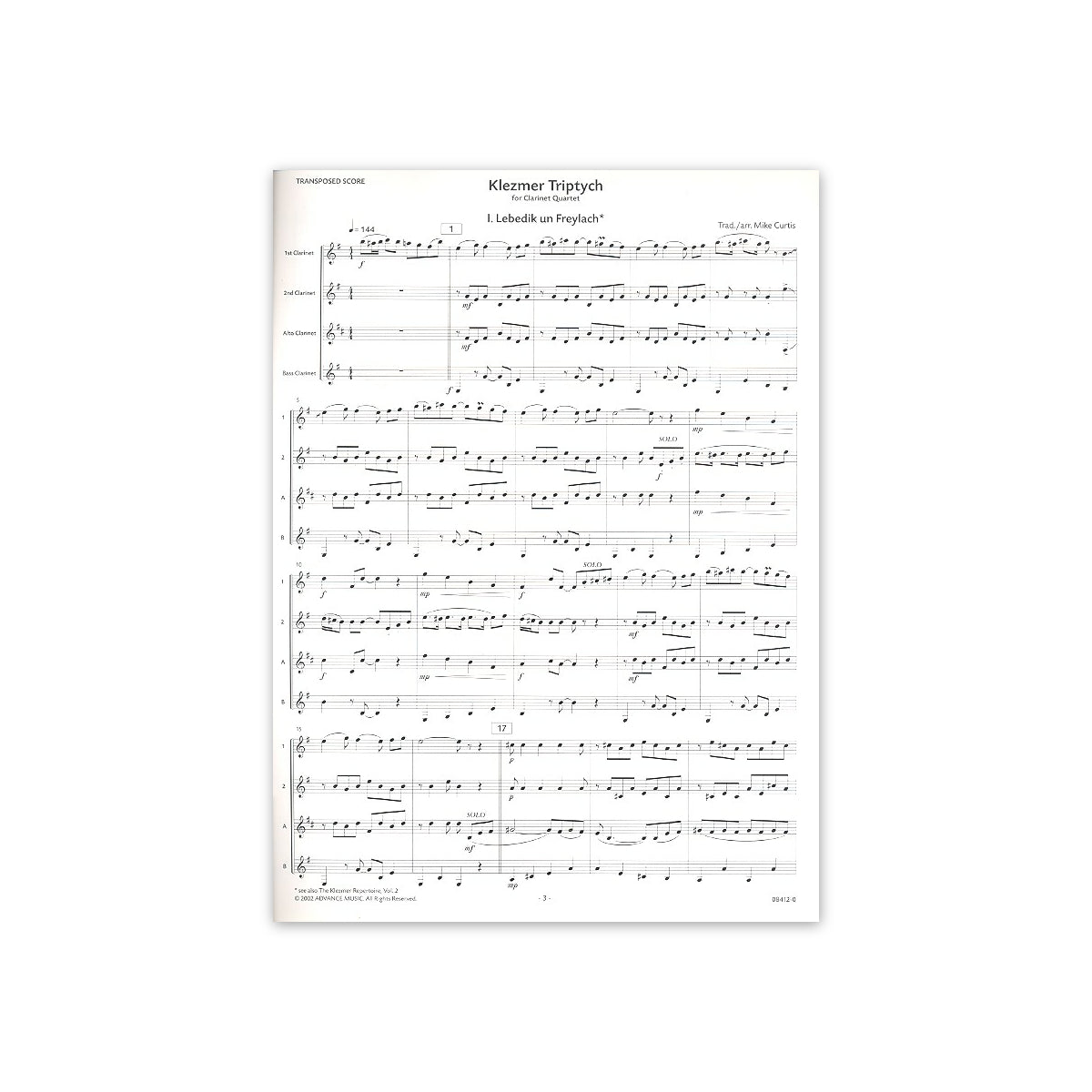 Curtis, Klezmer Triptych
