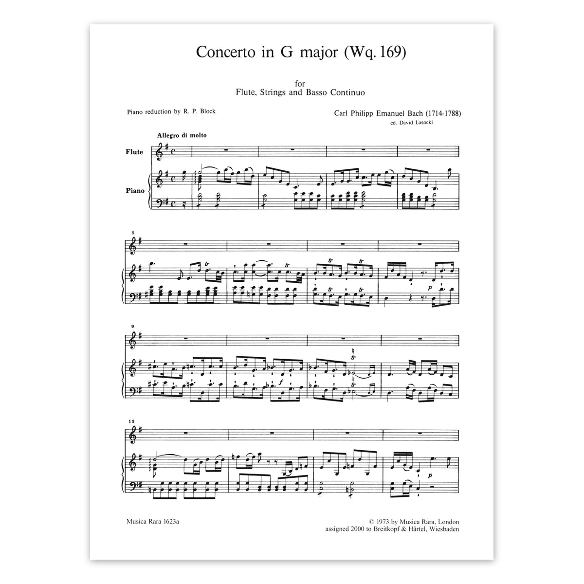 Bach C.Ph.E., Konzert G-Dur WQ 169
