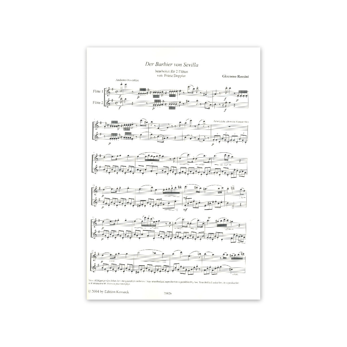 Rossini/Doppler, Barbier von Sevilla