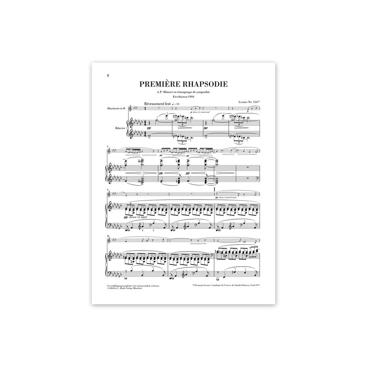 Debussy, Première Rhapsodie und Petite Suite