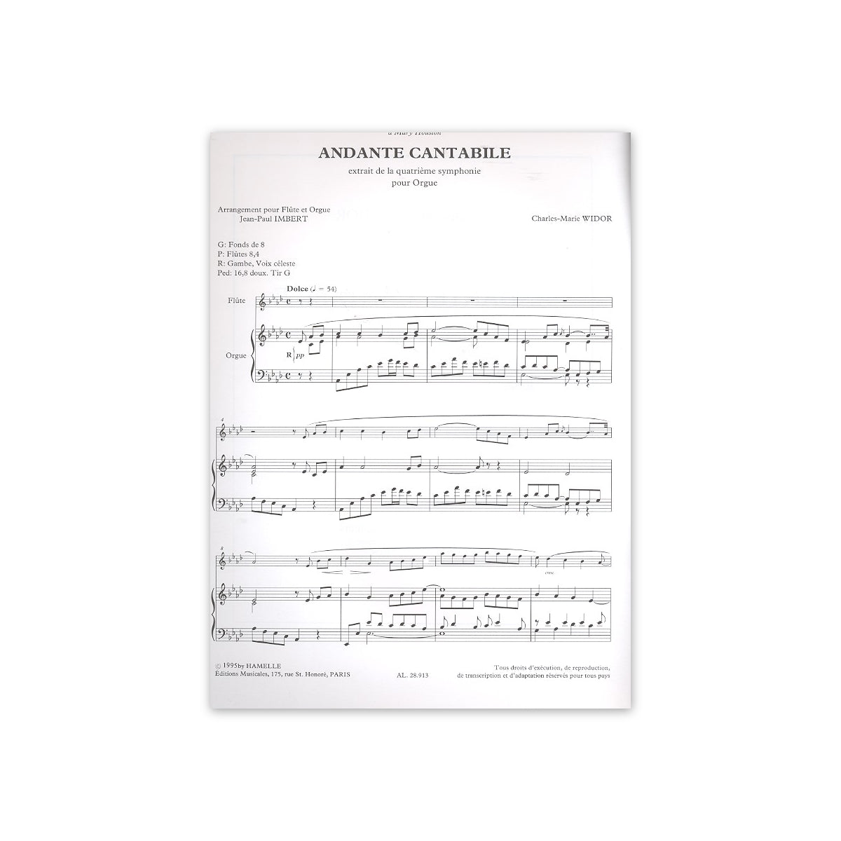 Widor, Andante Cantabile