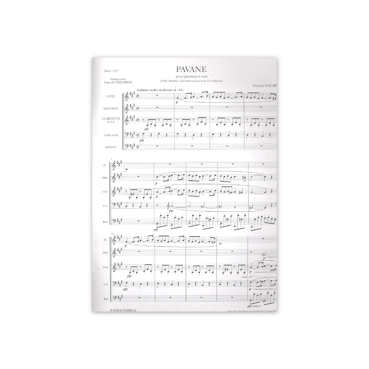 Fauré, Pavane - Fl.Ob.Klar.Hrn.Fag.