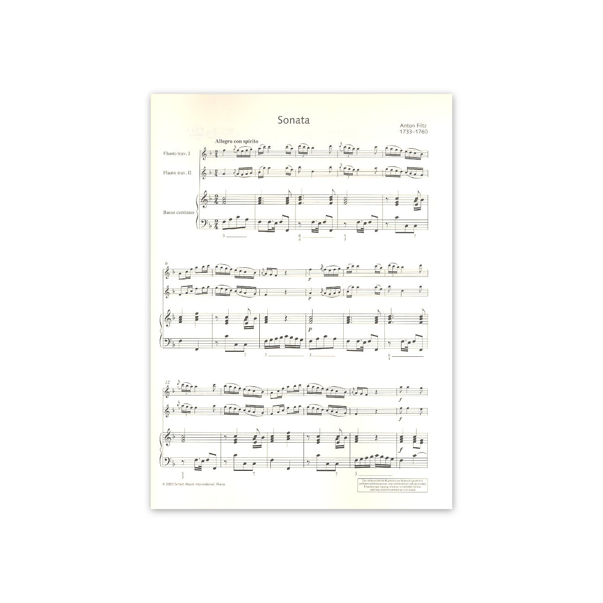 Filtz, Trio Sonata op.2/5
