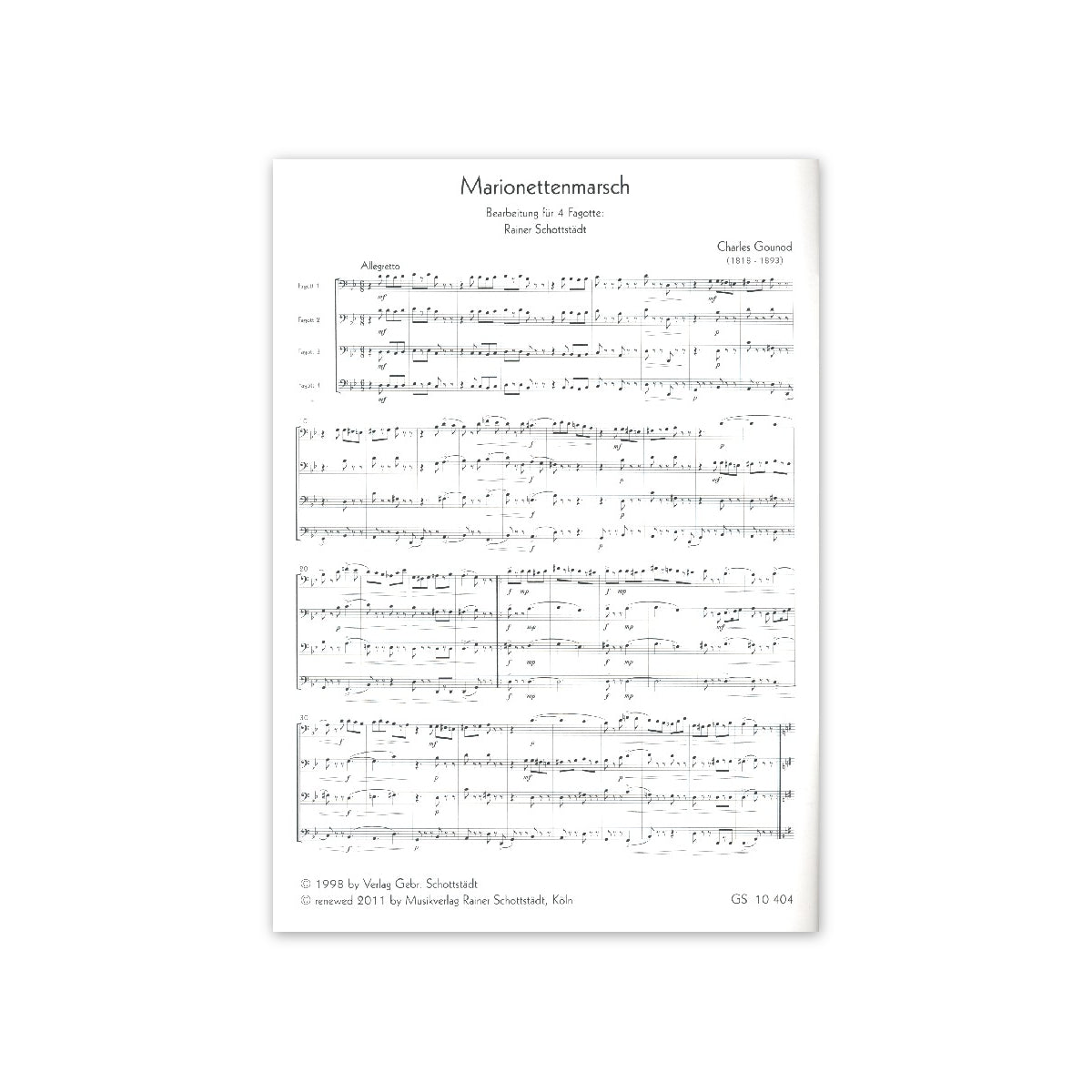 Gounod, Marionettenmarsch